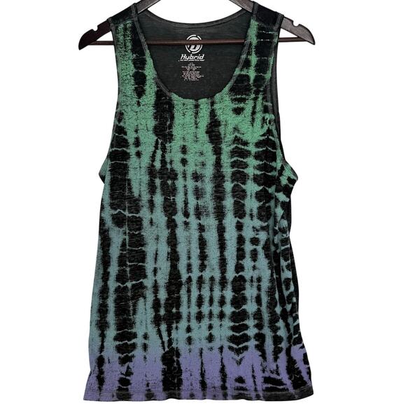 Hybrid Apparel Other - Hybrid Tie Dye Tank Top Mens XL Sheer Lightweight Green Purple Black